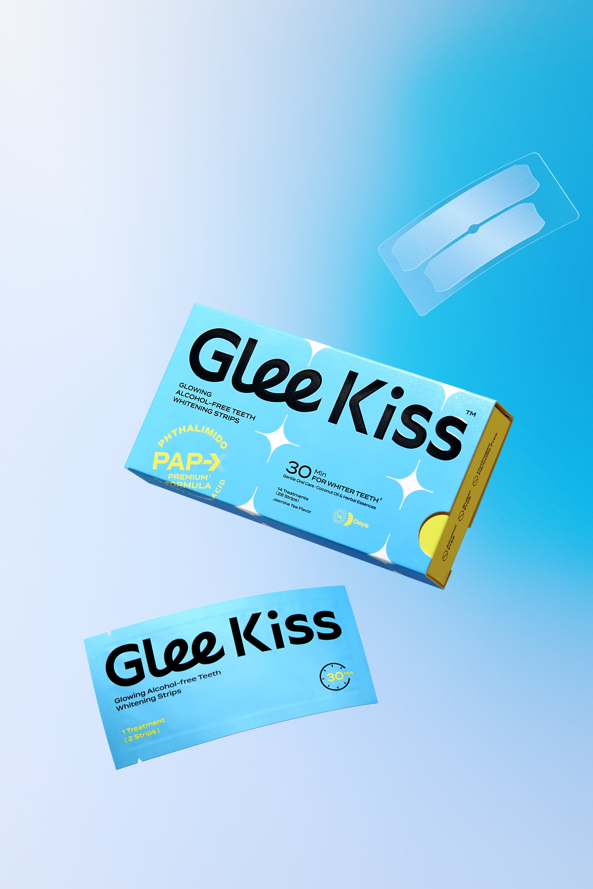 Glowing Alcohol-Free Teeth Whitening Strips 28 strips(14 treatments ...